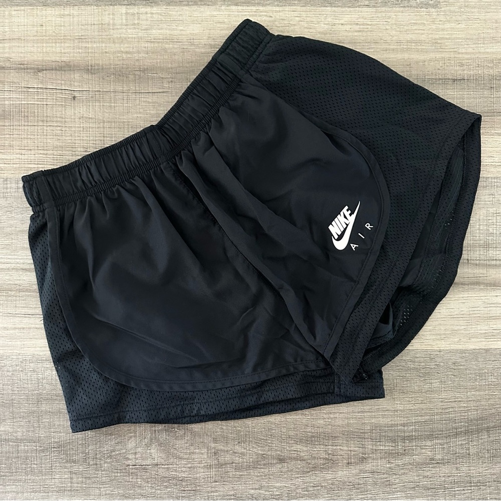 Nike Black Women’s Athletic Shorts with White Logo